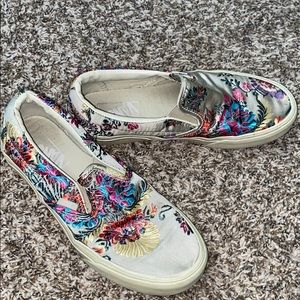 Flower Embroidered Vans